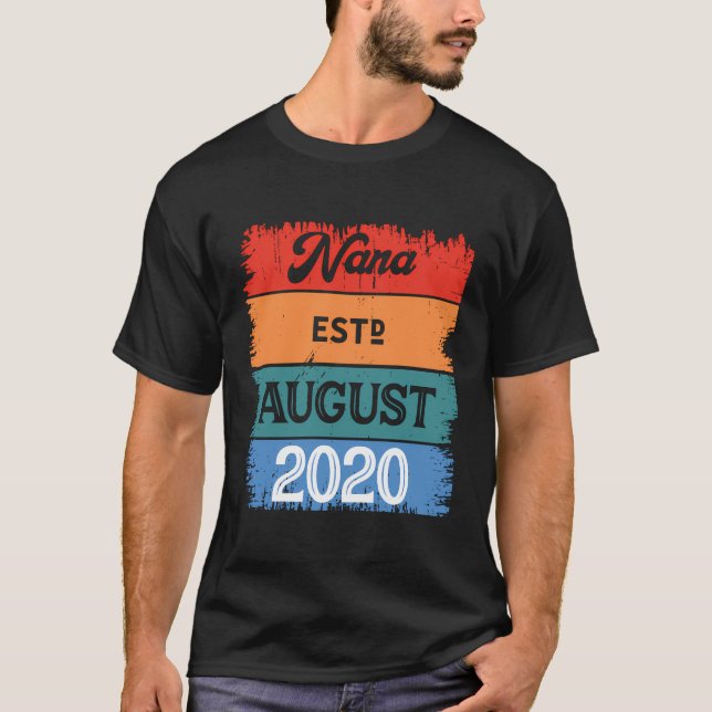 Nana Est August 2020 Proud Grabdna Beste Mama T-Shirt (Vorderseite)