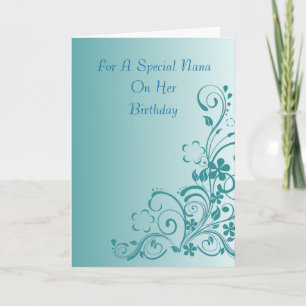Nana Floral Birthday Card Karte