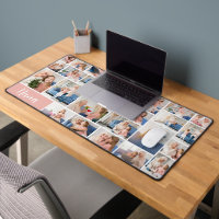 Nana Foto Collage Grid Pink White Grandkids Gesche