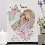 Nana Foto Gold Heart Shaped Pink Floral Frame Künstlicher Leinwanddruck<br><div class="desc">Benutzerdefinierte Foto-Leinwand, die Sie für jedermann personalisieren können und fügen Sie ein beliebtes Sprichwort oder Wörter aus dem Herzen. Ihr Foto ist Set in einen geometrisch herzenförmigen Goldrahmen. Der Rahmen aus Edelstein ist mit Aquarellbäumen aus rosa Blume geschmückt. Es ist mit dem Wortlaut "Nana .. danke für Ihre endlose Liebe...</div>