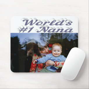 Nana-Foto-Grautext Mousepad