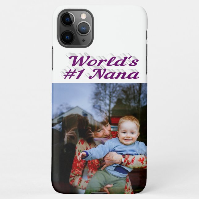 Nana Foto lila Text iPhone Gehäuse iPhone Hülle (Rückseite)