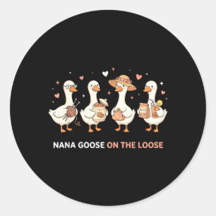 Nana Gans Lustige Oma Mimi Entenliebhaberin Entlei Runder Aufkleber