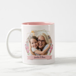 Nana Geschenk Muttertag Foto Großkind Zweifarbige Tasse