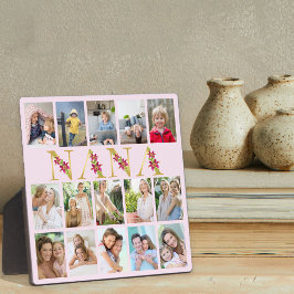 Nana Gold Buchstaben 15 Vertikale FotoCollage Rosa Fotoplatte