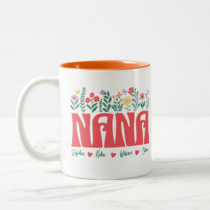NANA GRANDMA GRANDMOTHER GRANNY - Anpassen Zweifarbige Tasse