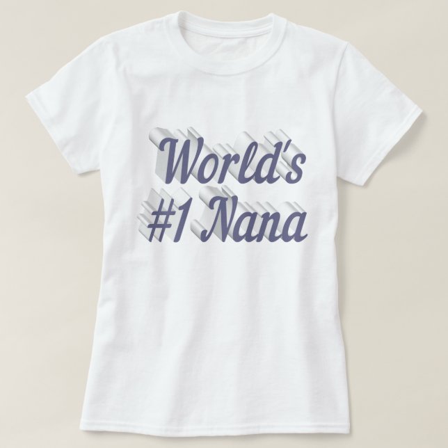 Nana grauer Text Mütter Day T-Shirt (Design vorne)