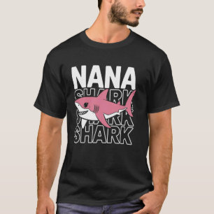 Nana-Hai lustiges süßes rosa Hai-Oma-Geschenk T-Shirt