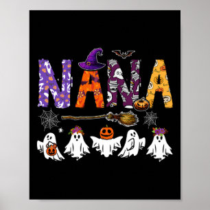 Nana Halloween Boo Ghost Horror Kostümspass Famili Poster