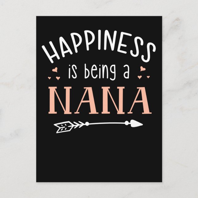 Nana Happiness Family Großmutter Liebe Postkarte (Vorderseite)