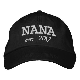 Nana Hat - White Bestickte Baseballkappe