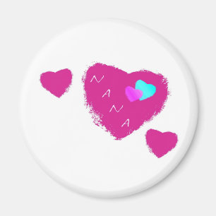 Nana Hearts Magnet
