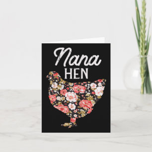 Nana Hen Blume Mütter Day Farm Hühnergrandma Karte