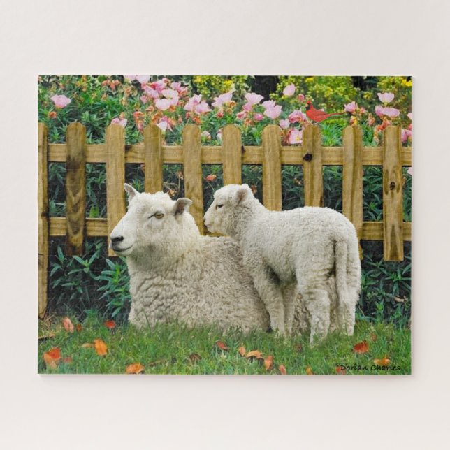 "Nana & Her Lamb" Jigsaw Puzzle (Horizontal)