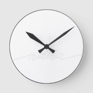 Nana I Liebe You Elegantes Foto Runde Wanduhr