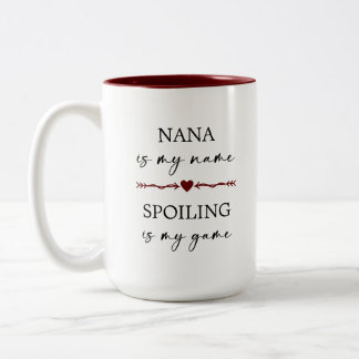 Nana ist mein Name Spoiling ist mein Spiel Foto Ge Zweifarbige Tasse
