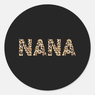 Nana Leopard für Frauen Großmutter Muttertag Chris Runder Aufkleber
