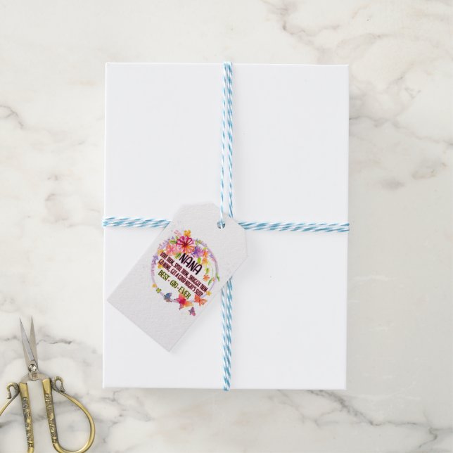 Nana Liebe sie verwischt sie Schnurrbart sie Geschenkanhänger (Mit Garn)