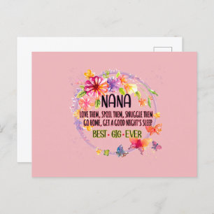 Nana Liebe sie verwischt sie Schnurrbart sie Postkarte