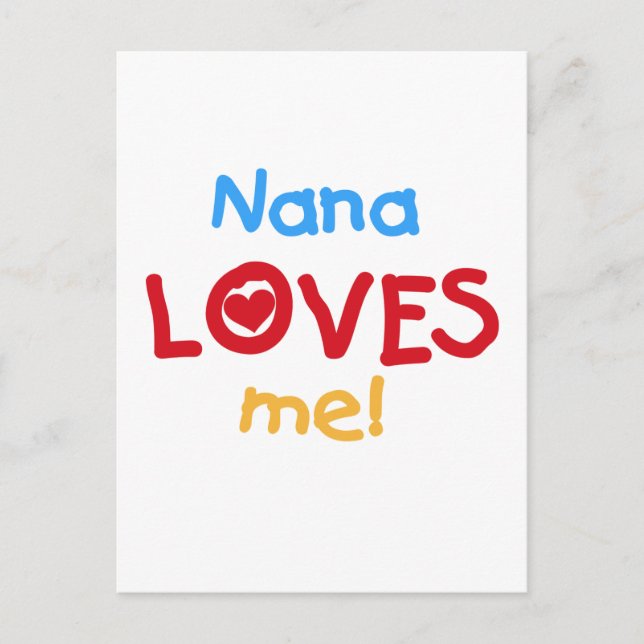 Nana Lieben Me T - Shirt und Geschenke Postkarte (Vorderseite)