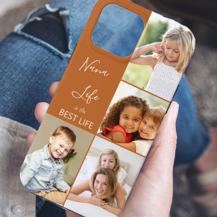 Nana Life ist das beste Leben 4 Foto Collage Brown Case-Mate iPhone Hülle