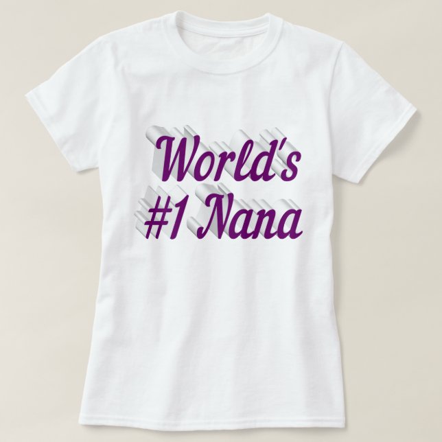 Nana lila text Mütter Day T-Shirt (Design vorne)