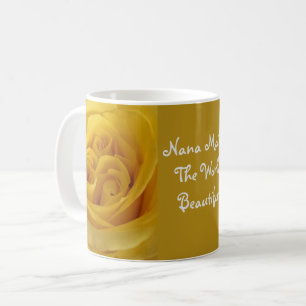 Nana macht Welt schöne Rose Gelbe Blume Kaffeetasse