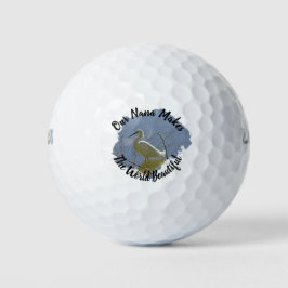 Nana macht World beautiful White Egret Großmutter Golfball