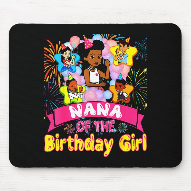 Nana Of Birthday Girl Gracie Birthday Dolls Girl P Mousepad (Vorne)