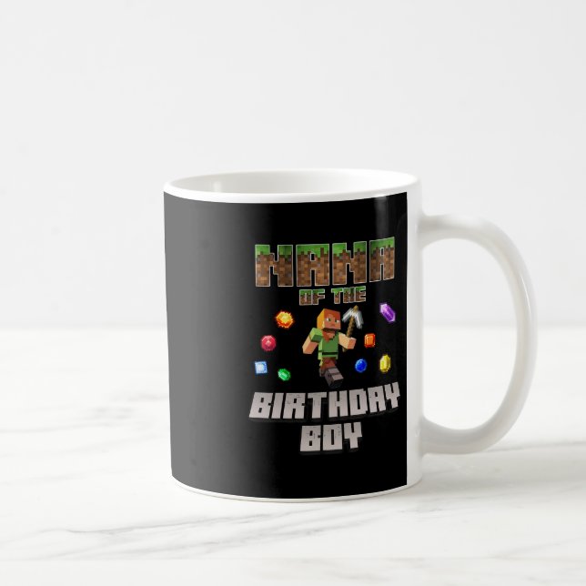 Nana Of The Birthday Boy Video Gamer Pixel Number  Kaffeetasse (Rechts)