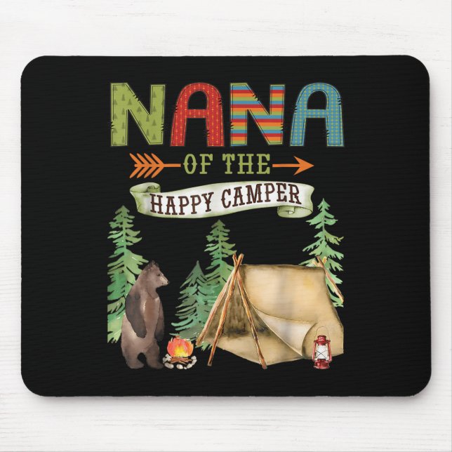 Nana Of The Happy Camper First Birthday Camng  Mousepad (Vorne)