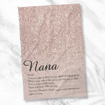 Nana Oma Granny Definition Rose Gold Glitzer Geschirrtuch<br><div class="desc">Personalisieren Sie für Ihre spezielle Oma,  Großmutter,  Granny,  Nan,  Nanny oder Abuela,  um ein einzigartiges Geschenk für Geburtstage,  Weihnachten,  Muttertag oder jeden Tag,  den Sie gewollt,  um zu zeigen,  wie viel sie zu Ihnen bedeutet. Eine perfekte Art,  ihr zu zeigen,  wie phantastisch sie jeden Tag ist. von Thisisnotme© entwickelt</div>