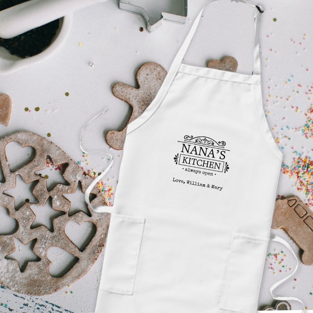 Nana Oma's Kitchen Geschenk von Grandkids Backen Lange Schürze (Von Creator hochgeladen)