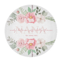Nana Personalisiert Floral Cutting Board Schneidebrett