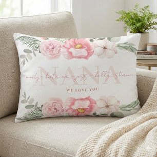 Nana Personalisiert Floral Lumbar Kissen