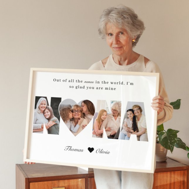 Nana Photo Collage Grandma Keepsake from Grandkids Poster (Von Creator hochgeladen)