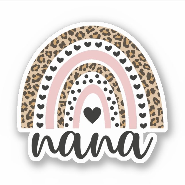Nana Rainbow, Geschenk für Großmutter Aufkleber (Vorderseite)
