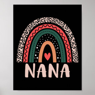 Nana Rainbow Grandma Oma Frauen Mütter Tag Poster