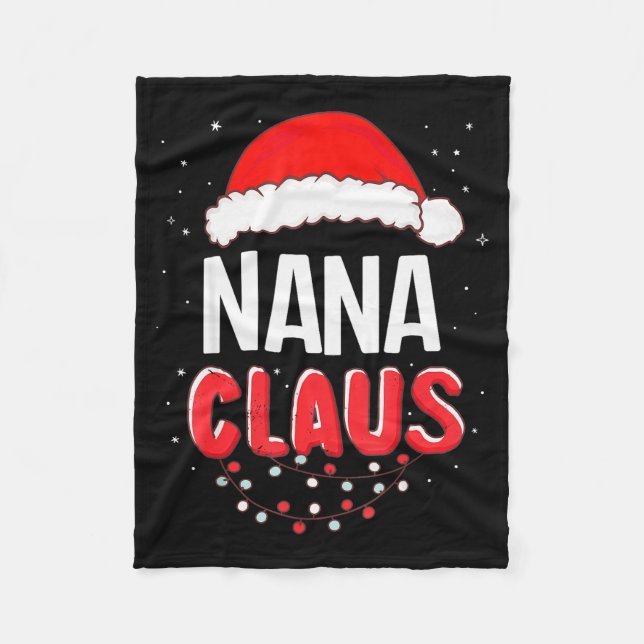 Nana Santa Claus Christmas Matching Costume  Fleecedecke (Vorderseite)