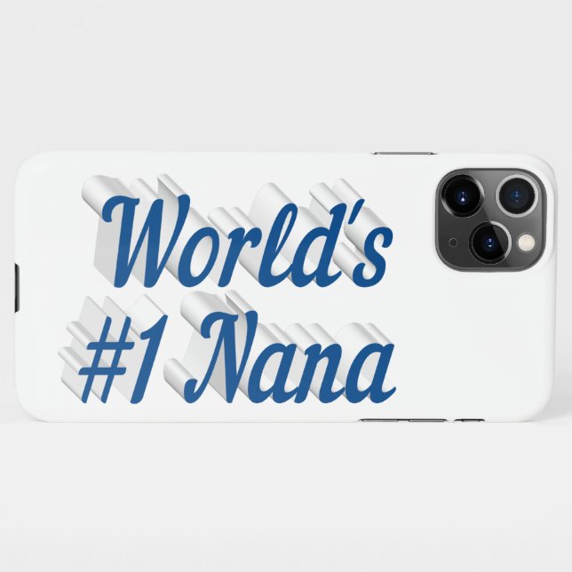 Nana Sea Blue Text iPhone Gehäuse iPhone Hülle (Rückseite (Horizontal))