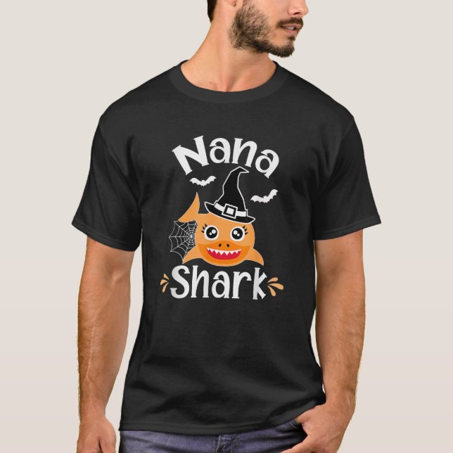 Nana Shark Funny Halloween Nana Grandma  T-Shirt (Vorderseite)