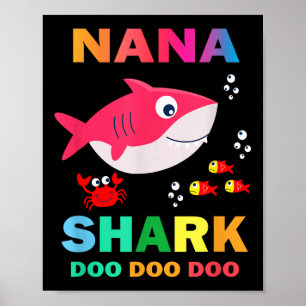 Nana-Shark-Shirt, Vatertagsgeschenk von Ehefrau So Poster