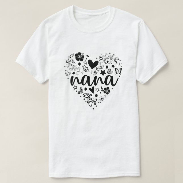 Nana Shirt, Nana Heart Shirt, Nana T-Shirt, Oma T-Shirt (Design vorne)