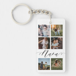 Nana-Skript| Grandchildren Foto Grid Collage Schlüsselanhänger
