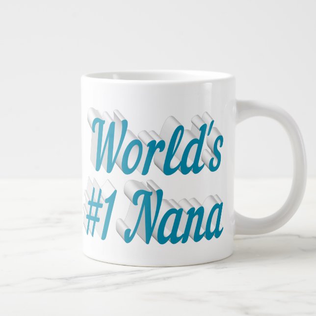 Nana Sky Blue Halbtext Riesenkaffee Tasse (Rechts)