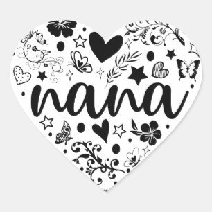 Nana Stickers, Nana Heart, Nana Sticker, Oma Herz-Aufkleber