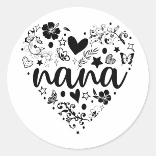 Nana Stickers, Nana Heart, Nana Sticker, Oma Runder Aufkleber