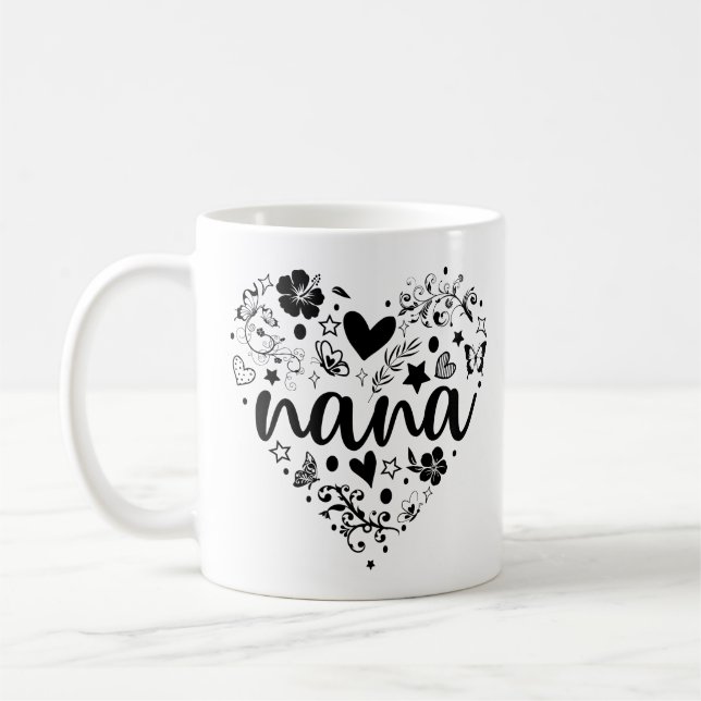 Nana-Tasse, Nana-Herz-Tasse, Nana-Tasse, Oma Kaffeetasse (Links)