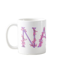 Nana-Text-Orchid lila-Rosa-Malerei Tasse
