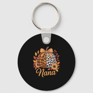 Nana Thanksgiving Leopard Kürbis Sonnenblume Coque Schlüsselanhänger